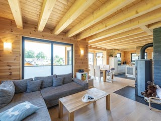 Blockhaus Köterbergblick von Fullwood Wohnblockhaus Ausbauhaus ab 190000€, Blockhaus Innenansicht 2