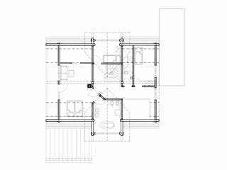 Blockhaus Münsterland von Fullwood Wohnblockhaus Ausbauhaus ab 260000€, Blockhaus Grundriss 2