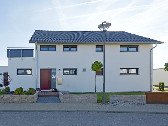 Fertighaus SD 196-057 - Großzügiges Wohnhaus mit Wintergarten von Gapp Holzbau Schlüsselfertig ab 576000€, Außenansicht 2