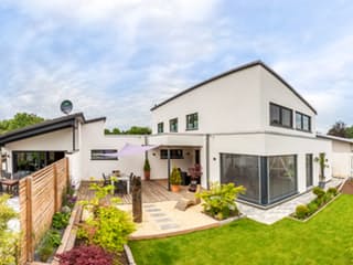 Fertighaus Generationenhaus von Meisterstück-HAUS, Pultdachhaus Außenansicht 2