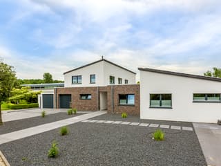 Fertighaus Generationenhaus von Meisterstück-HAUS, Pultdachhaus Außenansicht 3