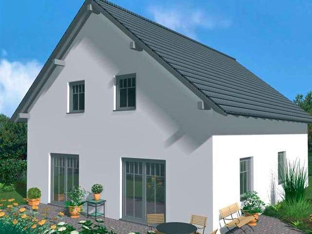 Massivhaus Grande von Wagener Systemhausbau Schlüsselfertig ab 214000€, Satteldach-Klassiker Außenansicht 1