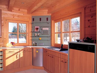 Blockhaus Görwihl von Rems-Murr-Holzhaus Ausbauhaus ab 344710€, Satteldach-Klassiker Innenansicht 4