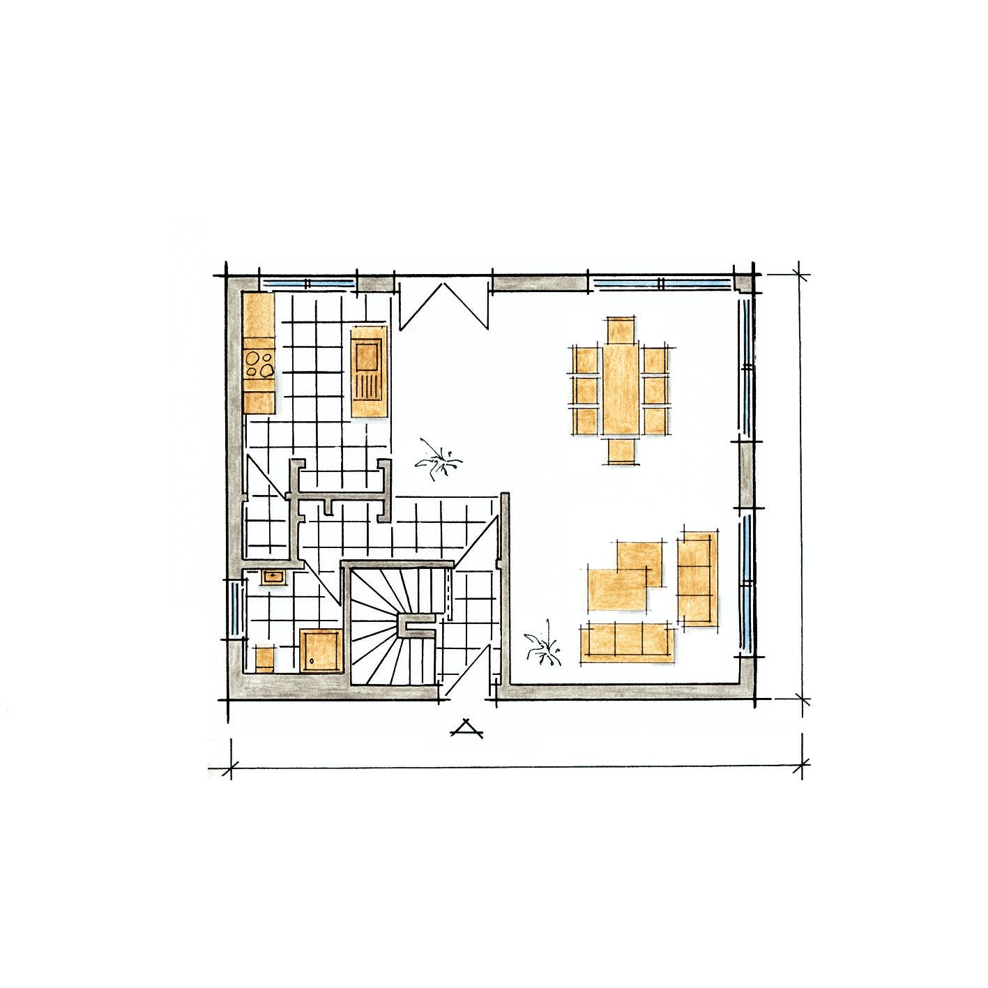 Fertighaus Grünwald von GUSSEK HAUS Schlüsselfertig ab 480900€, Cubushaus Grundriss 1