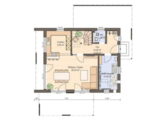 Fertighaus Haas Vivo 130 von Haas Fertigbau, Satteldach-Klassiker Grundriss 1