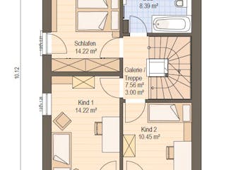 Fertighaus Haas D 112 A von Haas Fertigbau - Mehrfamilienhäuser Schlüsselfertig ab 362000€, Pultdachhaus Grundriss 2