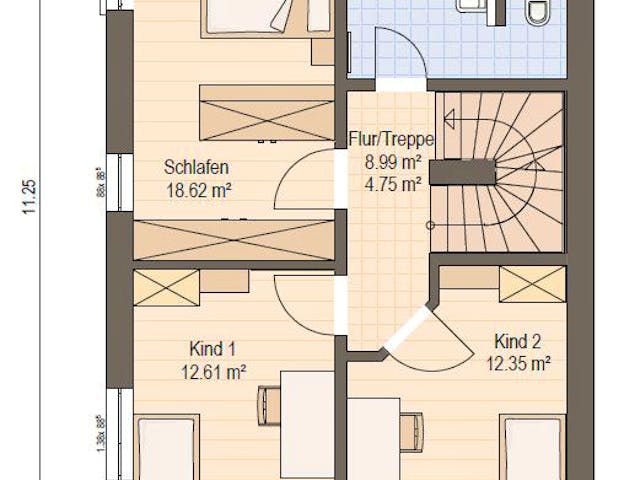 Fertighaus Haas D 128 B von Haas Fertigbau - Mehrfamilienhäuser Schlüsselfertig ab 402000€, Satteldach-Klassiker Grundriss 2