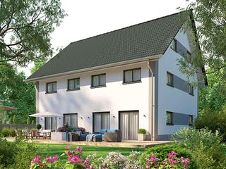 Massivhaus Habilis von AUREA Massivhaus, Satteldach-Klassiker Außenansicht 2