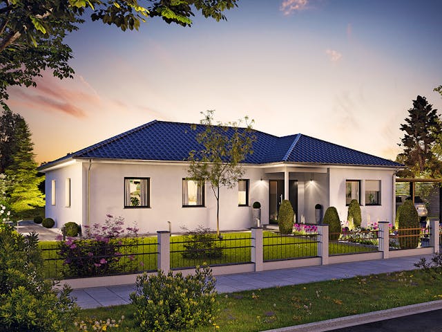 Fertighaus Bungalow 126 von Hanse Haus Schlüsselfertig ab 393563€, Bungalow Außenansicht 1 Fertighaus Bungalow 126 von Hanse Haus Schlüsselfertig ab 393563€, Bungalow Außenansicht 1