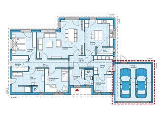 Fertighaus Bungalow 148 von Hanse Haus, Bungalow Grundriss 1