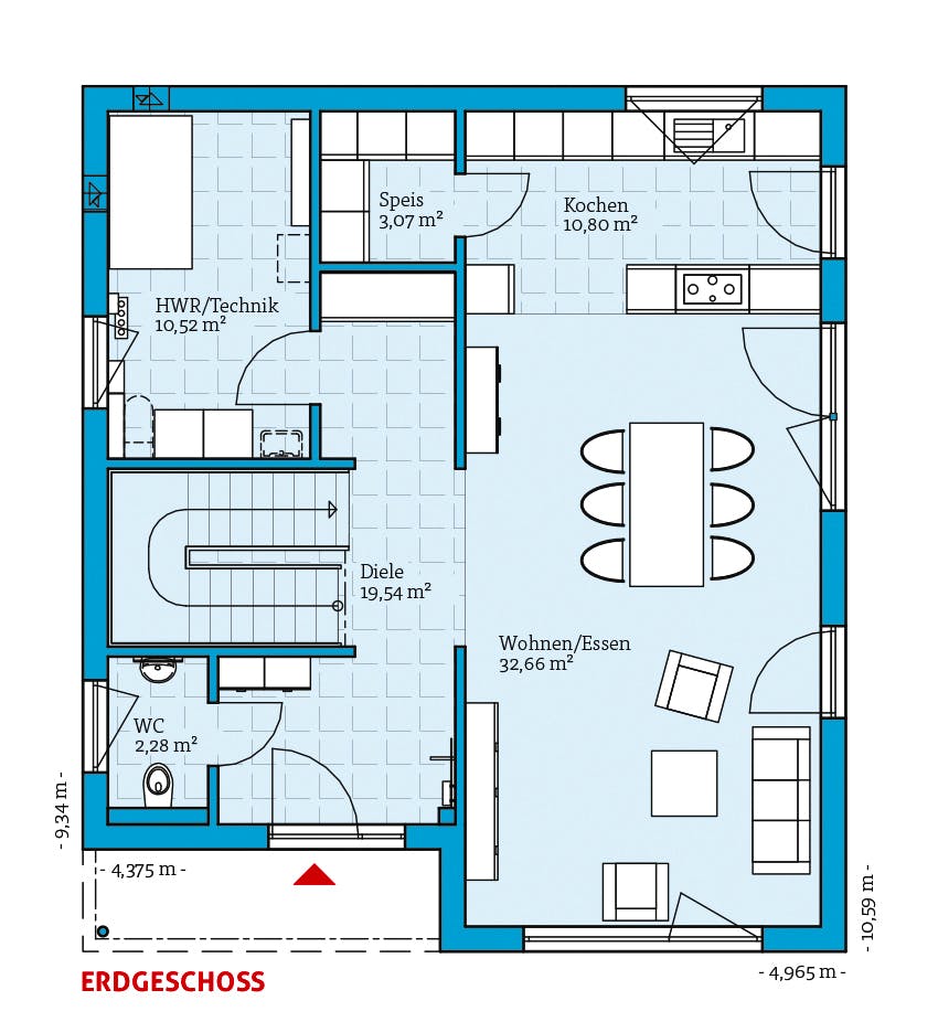 Fertighaus Cubus 162 von Hanse Haus Schlüsselfertig ab 392436€, Cubushaus Grundriss 1