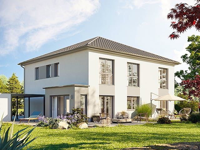 Fertighaus Duo 212 von Hanse Haus Schlüsselfertig ab 593644€, Stadtvilla Außenansicht 1 Fertighaus Duo 212 von Hanse Haus Schlüsselfertig ab 593644€, Stadtvilla Außenansicht 1