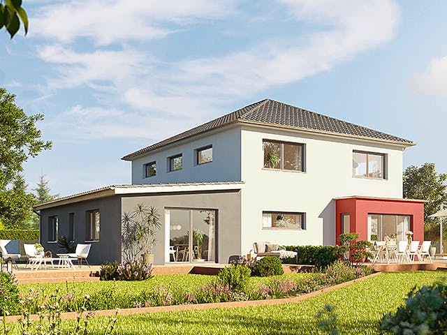 Fertighaus Duo 225 von Hanse Haus, Stadtvilla Außenansicht 1