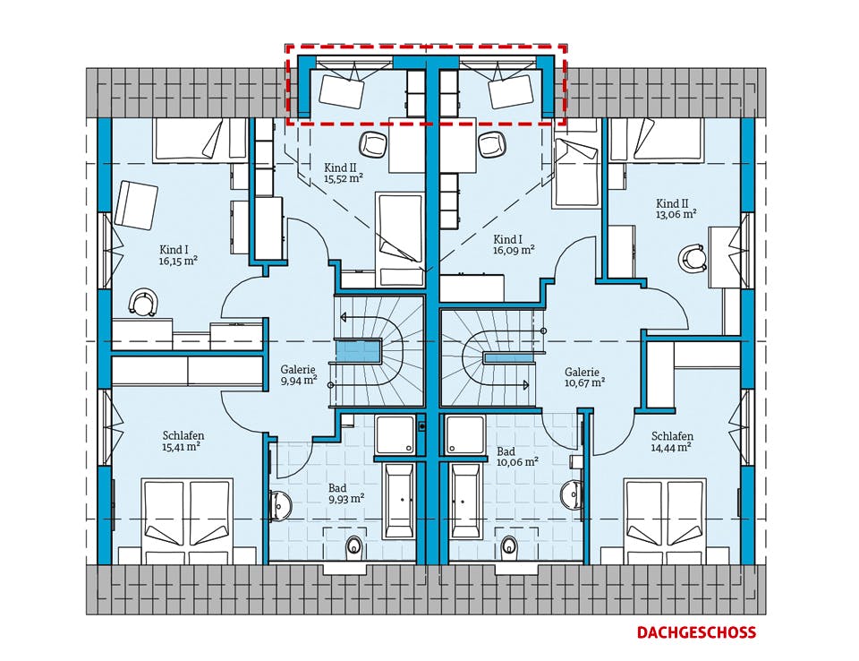 Fertighaus Duo 315 von Hanse Haus Schlüsselfertig ab 725349€, Satteldach-Klassiker Grundriss 2