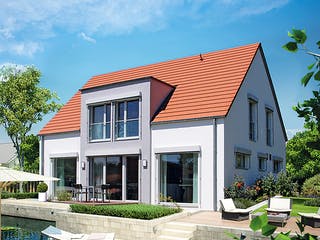 Fertighaus Variant 192 von Hanse Haus, Satteldach-Klassiker Außenansicht 1