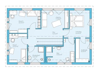 Fertighaus Variant 25-192 von Hanse Haus Schlüsselfertig ab 482333€, Satteldach-Klassiker Grundriss 2