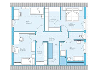 Fertighaus Variant 35-173 von Hanse Haus Schlüsselfertig ab 435167€, Satteldach-Klassiker Grundriss 2