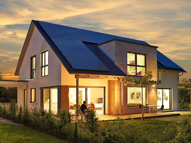 Fertighaus Variant 35-235 von Hanse Haus Schlüsselfertig ab 545451€, Satteldach-Klassiker Außenansicht 1