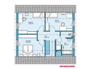 Fertighaus Variant 45-145 von Hanse Haus Schlüsselfertig ab 392205€, Satteldach-Klassiker Grundriss 2