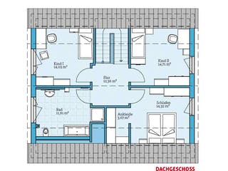 Fertighaus Variant 45-154 von Hanse Haus Schlüsselfertig ab 405270€, Satteldach-Klassiker Grundriss 2