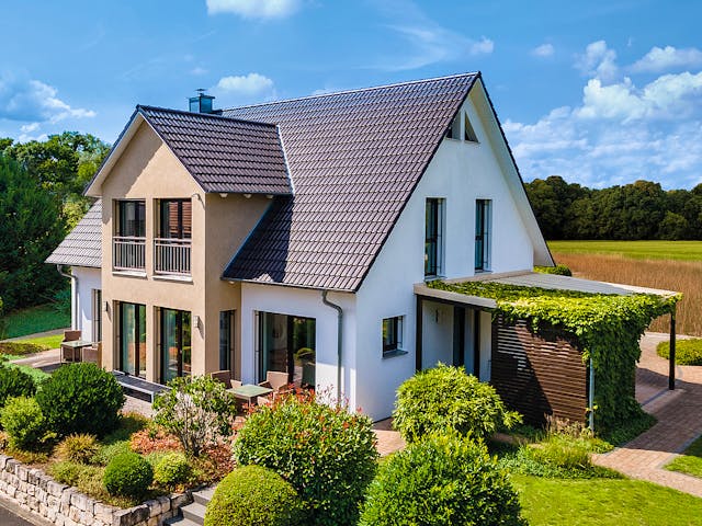 Fertighaus Variant 45-175 von Hanse Haus Schlüsselfertig ab 443671€, Satteldach-Klassiker Außenansicht 1