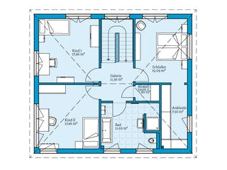Fertighaus Villa 166 von Hanse Haus Schlüsselfertig ab 445839€, Stadtvilla Grundriss 2
