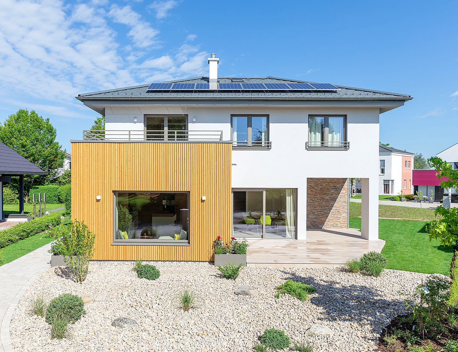 Fertighaus Ambition 157 W von Hartl Haus, Stadtvilla Außenansicht 1