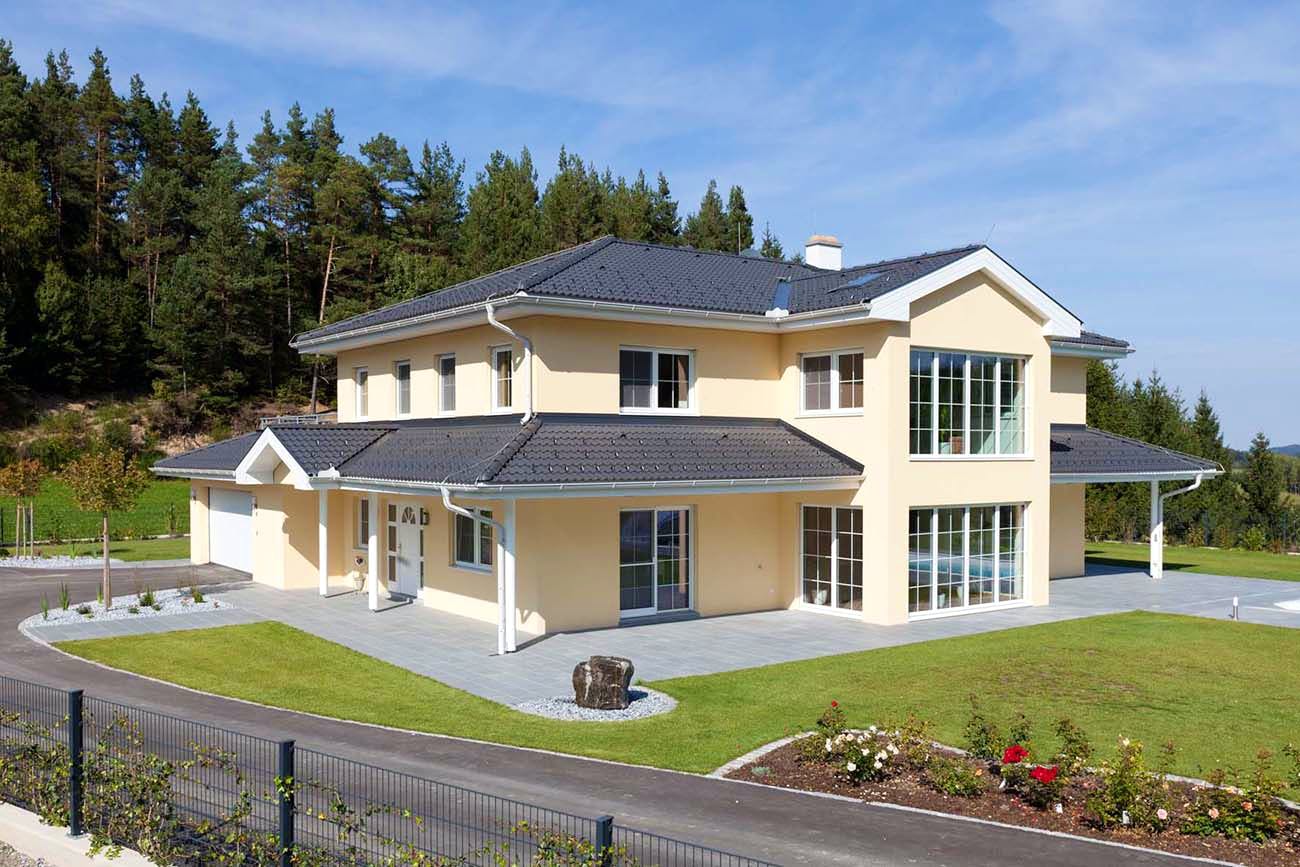 Fertighaus Classic 218 W von Hartl Haus Schlüsselfertig ab 453128€, Stadtvilla Außenansicht 1