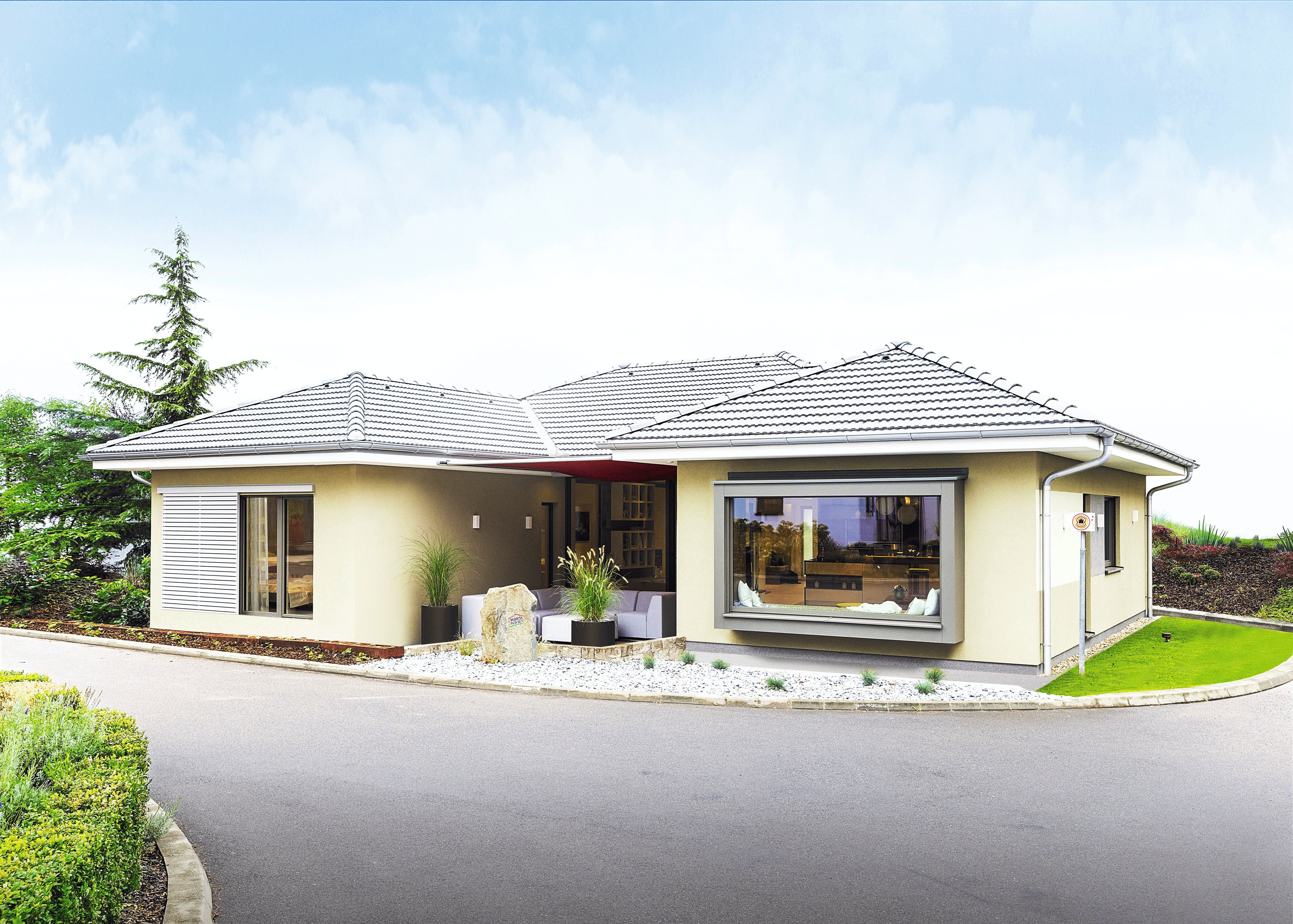 Fertighaus Elegance 136 W von Hartl Haus Schlüsselfertig ab 311480€, Bungalow Außenansicht 1