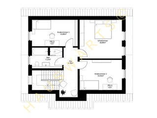 Massivhaus Landhaus Bernau von Hauswärts Consulting Schlüsselfertig ab 299000€, Satteldach-Klassiker Grundriss 2
