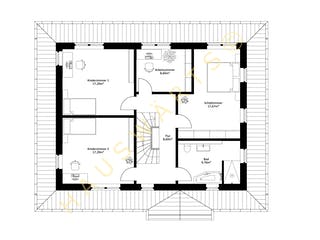 Massivhaus Stadtvilla Bad Saarow mit Einliegerwohnung von Hauswärts Consulting Schlüsselfertig ab 419000€, Grundriss 2