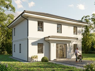 Massivhaus Stadtvilla Berlin von Hauswärts Consulting Schlüsselfertig ab 319000€, Stadtvilla Außenansicht 1