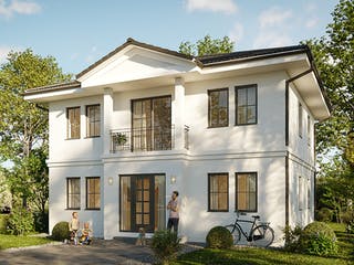 Massivhaus Stadtvilla Potsdam von Hauswärts Consulting Schlüsselfertig ab 346000€, Stadtvilla Außenansicht 1