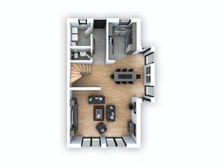 Massivhaus DHH Stadtvilla 176 von hebelHAUS, Pultdachhaus Grundriss 1