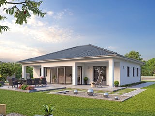 Massivhaus EFH Bungalow 125 von hebelHAUS, Bungalow Außenansicht 2