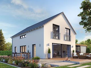 Massivhaus EFH Klassik 135 von hebelHAUS, Satteldach-Klassiker Außenansicht 2