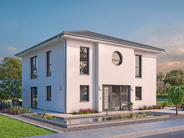 Massivhaus EFH Stadtvilla 153 von hebelHAUS, Stadtvilla Außenansicht 1