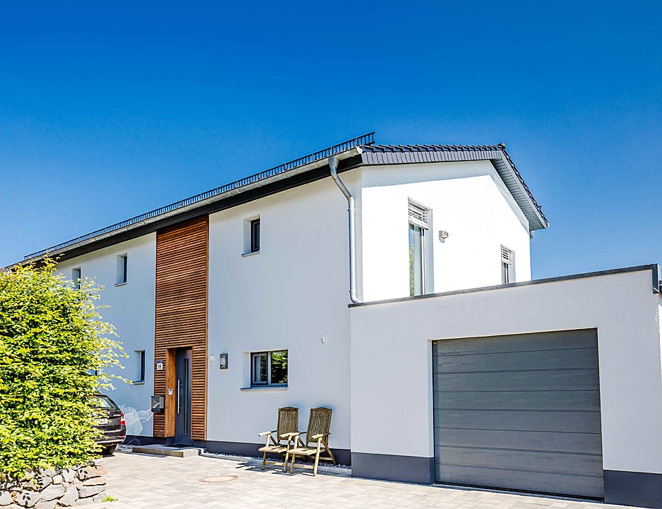 Fertighaus Passivhaus mit familiären Touch von Hausbau Heggemann Schlüsselfertig ab 450000€, Außenansicht 1