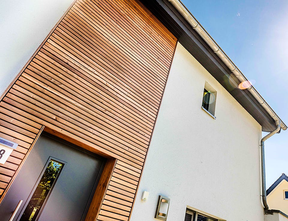 Fertighaus Passivhaus mit familiären Touch von Hausbau Heggemann Schlüsselfertig ab 450000€, Außenansicht 3