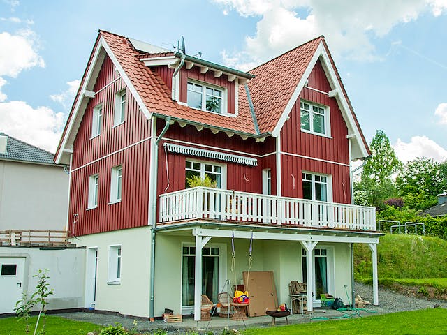 Fertighaus Orginalgetreues Schwedenhaus in Rösrath von Hausbau Heggemann Schlüsselfertig ab 470000€, Außenansicht 1