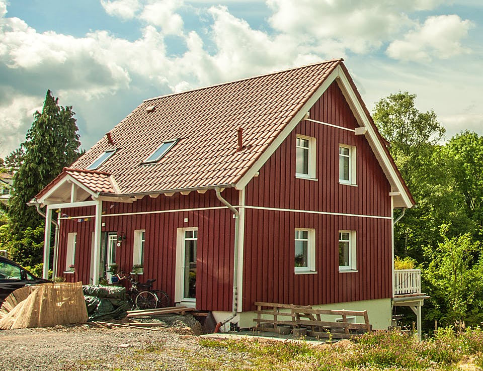 Fertighaus Orginalgetreues Schwedenhaus in Rösrath von Hausbau Heggemann Schlüsselfertig ab 470000€, Außenansicht 3