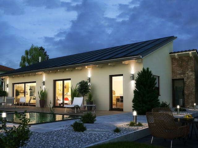 Massivhaus Cuxhaven von HELMA MASSIVHAUS Schlüsselfertig ab 374700€, Bungalow Außenansicht 4