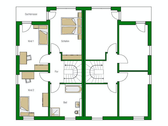 Massivhaus Glasgow von HELMA MASSIVHAUS Schlüsselfertig ab 328300€, Cubushaus Grundriss 2