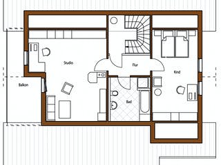 Blockhaus B162 Sutter von Frammelsberger R. Ingenieur-Holzbau, Blockhaus Grundriss 2