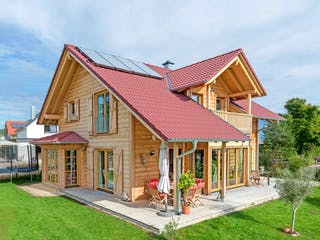 Blockhaus B155 Krank von Frammelsberger R. Ingenieur-Holzbau, Blockhaus Außenansicht 2