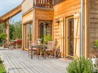 Blockhaus B155 Krank von Frammelsberger R. Ingenieur-Holzbau, Blockhaus Außenansicht 6