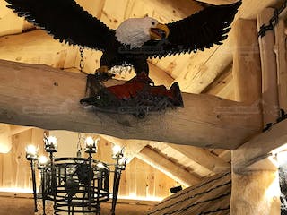 Blockhaus Blockhütte Adler von Holzbau rustikal - Blockhäuser Bausatzhaus ab 54648€, Satteldach-Klassiker Innenansicht 3