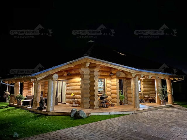 Blockhaus Blockhaus Potsdam von Holzbau rustikal - Blockhäuser Bausatzhaus ab 158175€, Blockhaus Außenansicht 1 Blockhaus Blockhaus Potsdam von Holzbau rustikal - Blockhäuser Bausatzhaus ab 158175€, Blockhaus Außenansicht 1