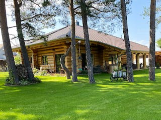 Blockhaus Blockhaus Potsdam von Holzbau rustikal - Blockhäuser Bausatzhaus ab 158175€, Blockhaus Außenansicht 4