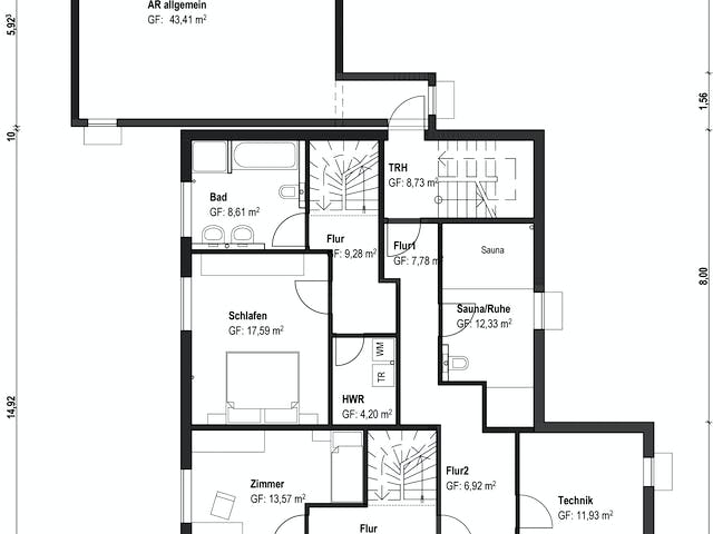 Fertighaus Homestory 173 von Lehner Haus Schlüsselfertig ab 972400€, Satteldach-Klassiker Grundriss 3
